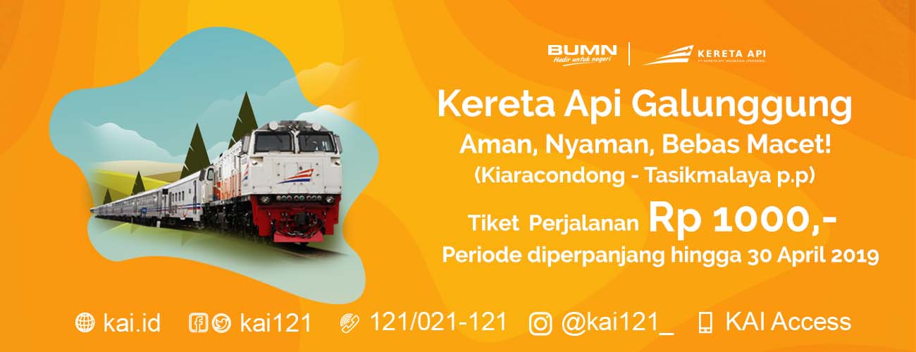 Promo KA Galunggung Tarif Cuma Rp 1000